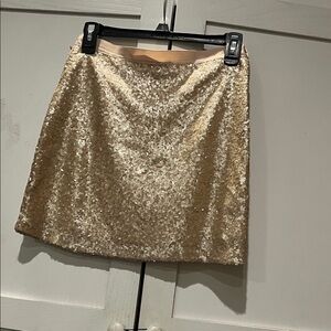 Jack by BB Dakota Champagne Sequin Mini Skirt